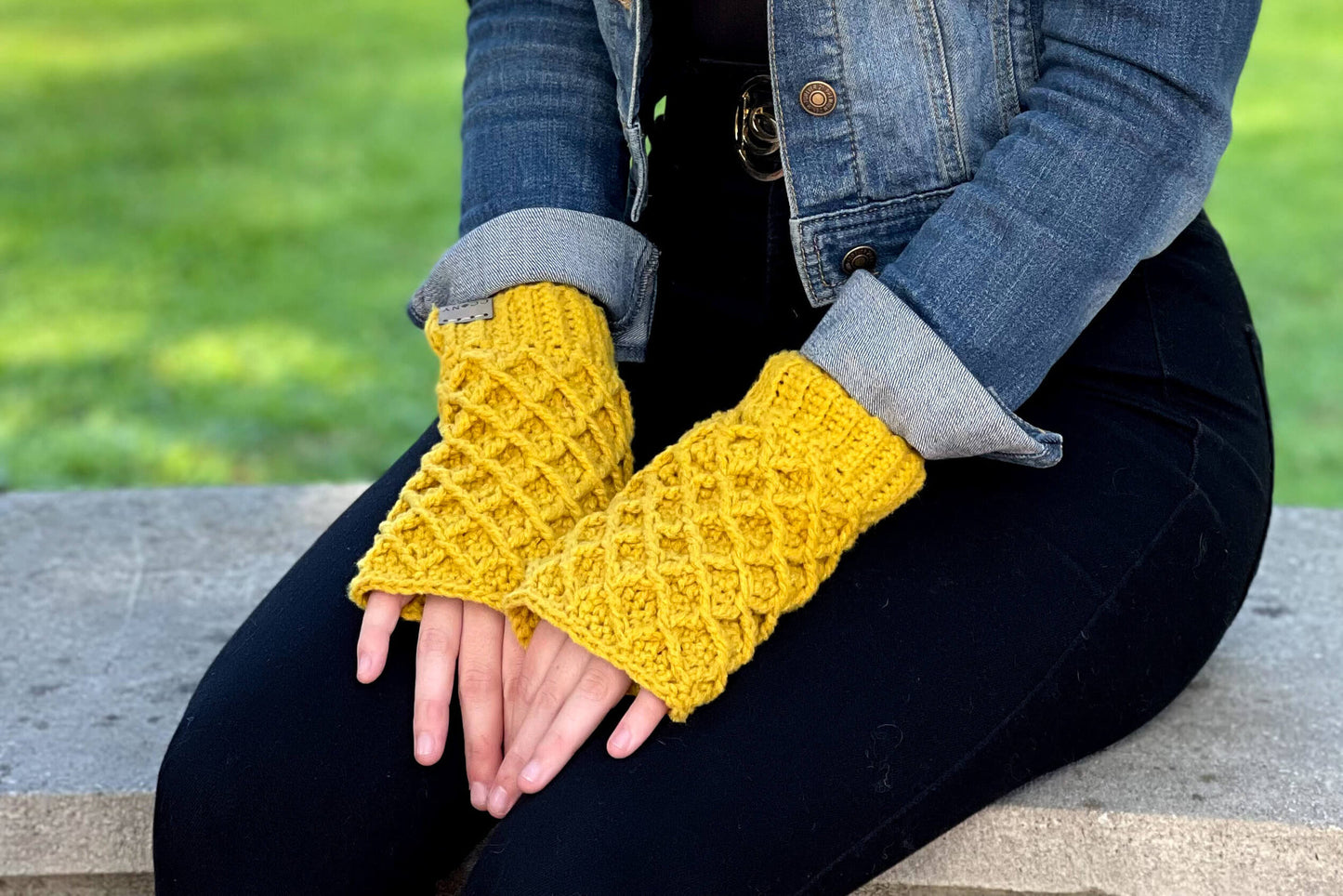 Diamond Trio Fingerless Gloves