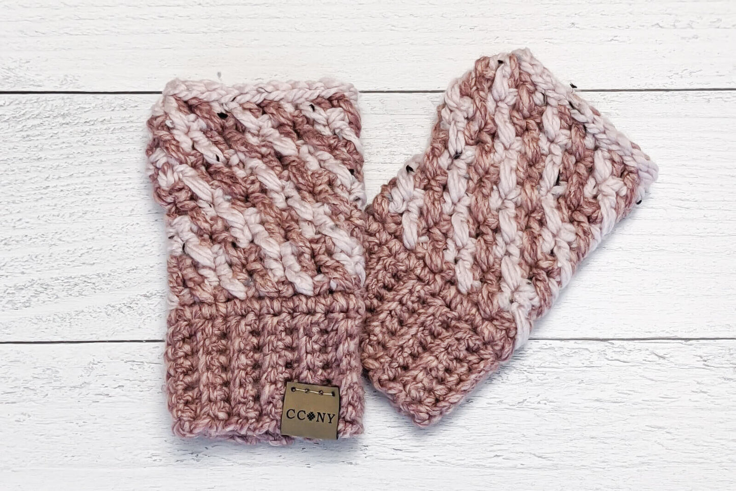 Swirling Stripes Fingerless Gloves