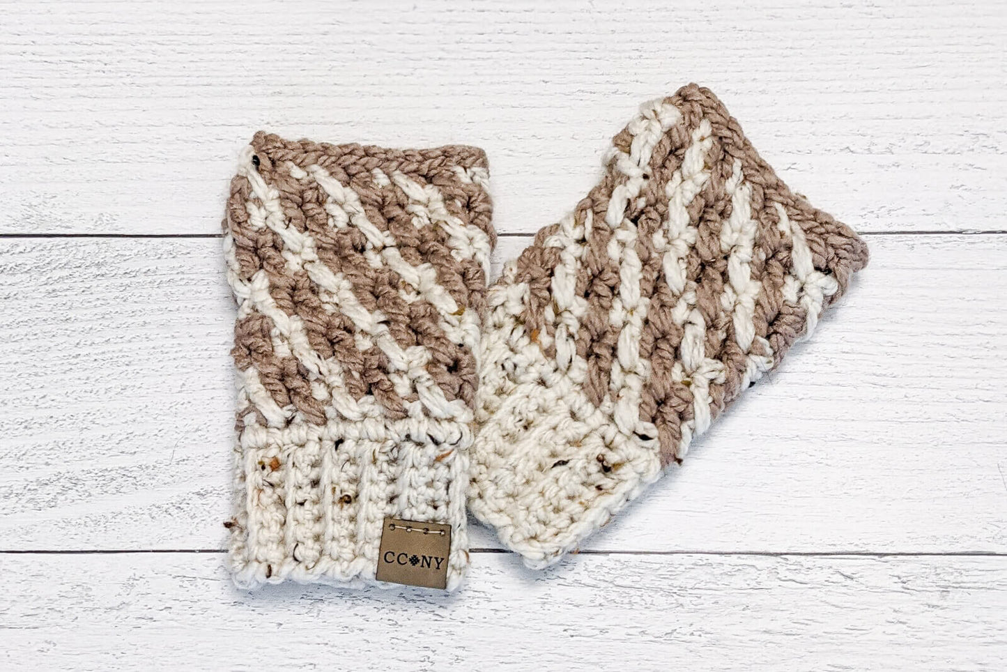 Swirling Stripes Fingerless Gloves