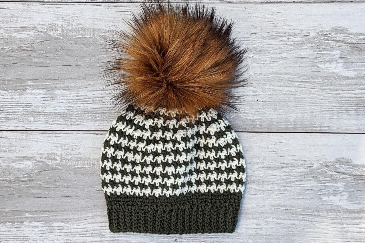 Reversible Houndstooth Beanie