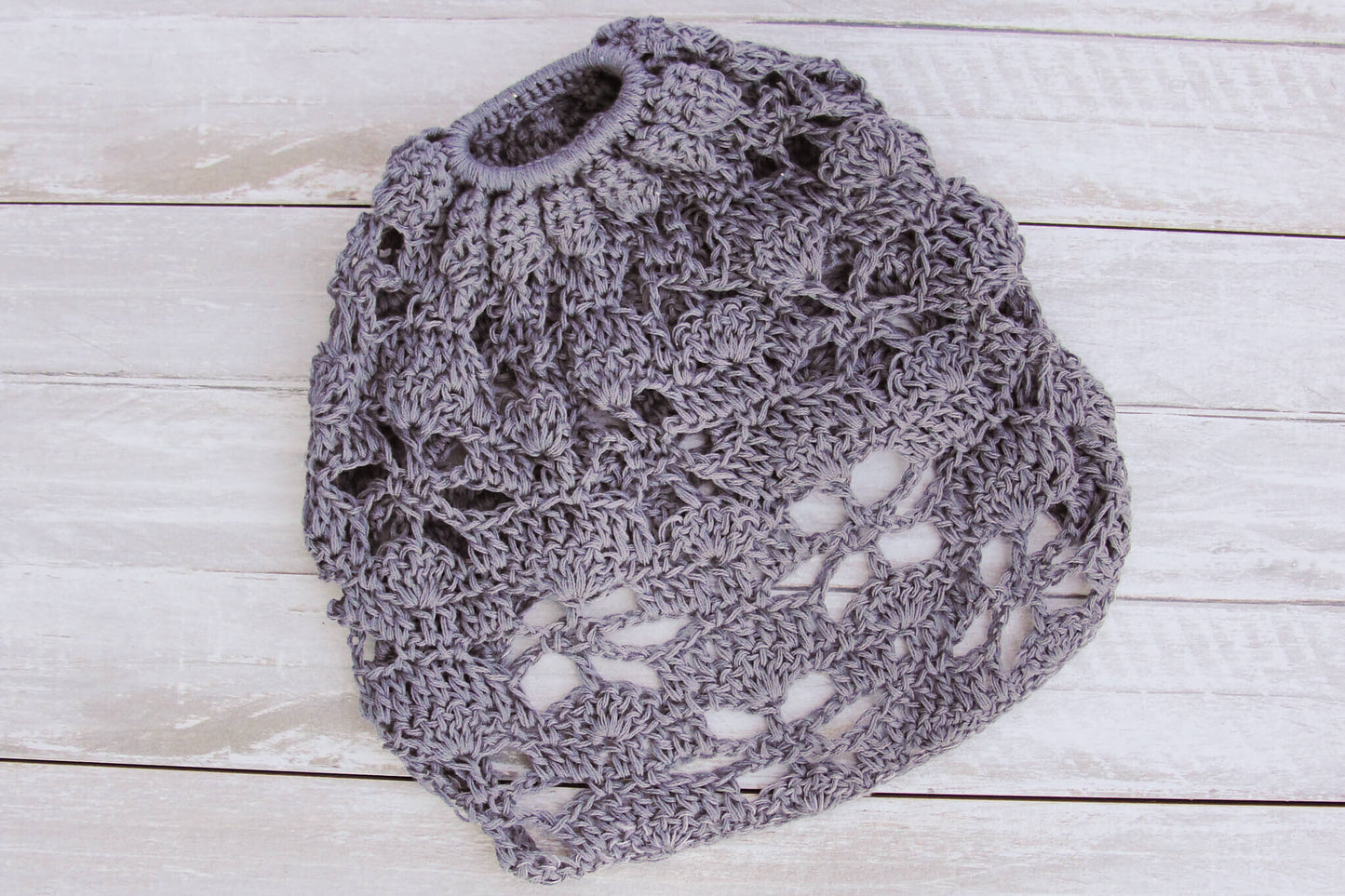 Spring Flower Messy Bun Hat Pattern