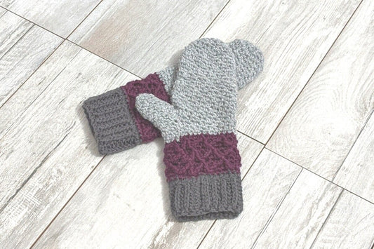 Diamond Trio Mittens Pattern