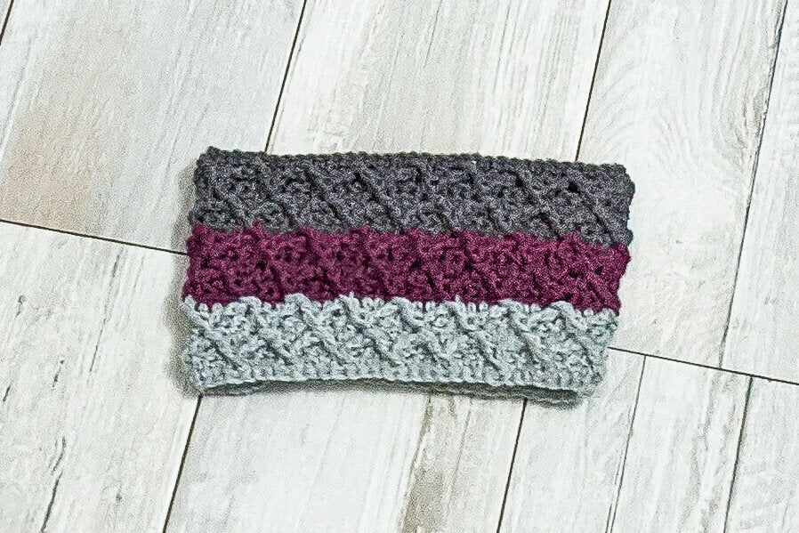 Diamond Trio Ear Warmer Pattern